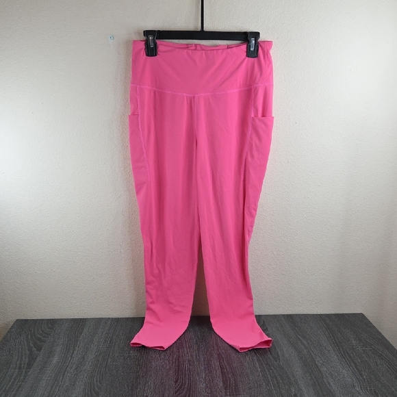 Baleaf Womans Leggings LARGE Hot Pink 80 nylon 20Spandex EUC - Picture 1 of 16